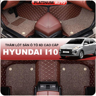 Thảm lót sàn ô tô 6D Hyundai I10 (2021-2024, 2014-2020) - Da PU cao cấp, Không mùi, Giảm 20% tiếng ồn