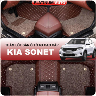 Thảm lót sàn ô tô 6D Cao Cấp Kia Sonet ( 2021-2025) chống thấm nước, không mùi, phủ kín 95% phần nỉ sàn xe