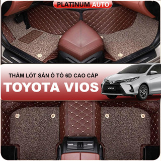 Thảm lót sàn ô tô 6D Toyota Vios (đủ các đời xe)  - Da PU cao cấp, Không mùi, Giảm 20% tiếng ồn