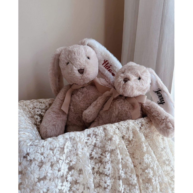 Thỏ bông THÊU TÊN cho bé iu style hàn quốc