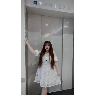ĐẦM REN HOA NỔI BIGSIZE THƠ LÊ