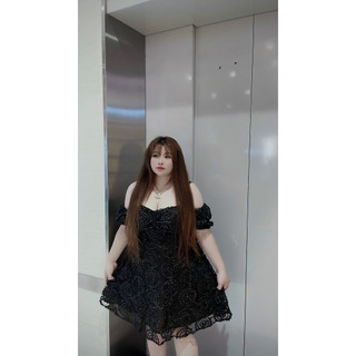 ĐẦM REN HOA NỔI BIGSIZE THƠ LÊ