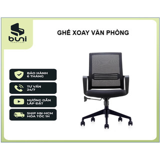 Ghế Xoay Văn Phòng Đệm Nỉ lưng 5 nan đệm rộng thoải mái