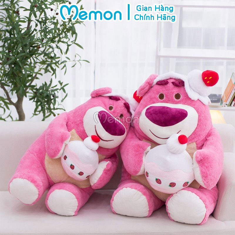 Gấu Bông Lotso Huggin Bear Ôm Bánh Kem Sinh Nhật Cao Cấp Memon