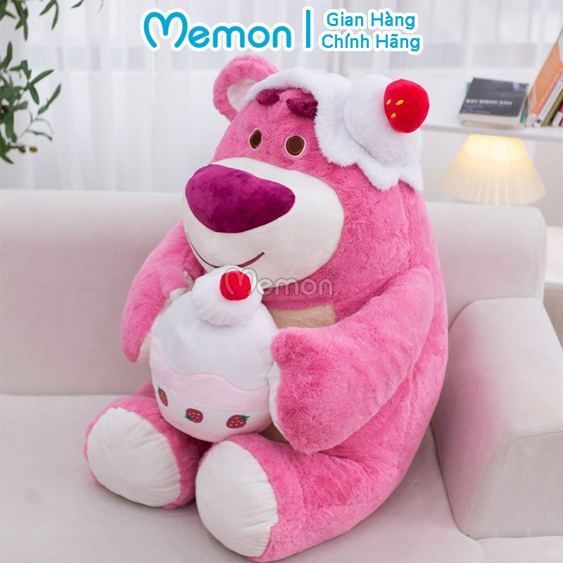 Gấu Bông Lotso Huggin Bear Ôm Bánh Kem Sinh Nhật Cao Cấp Memon