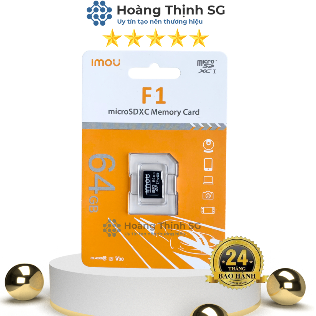 Thẻ nhớ 32GB/64GB MicroSD, thẻ nhớ IMOU 32GB-64GB F1 đọc 95Mb/s, Hàng chính hãng - Bảo hành 2 năm - Hoàn Thịnh SG