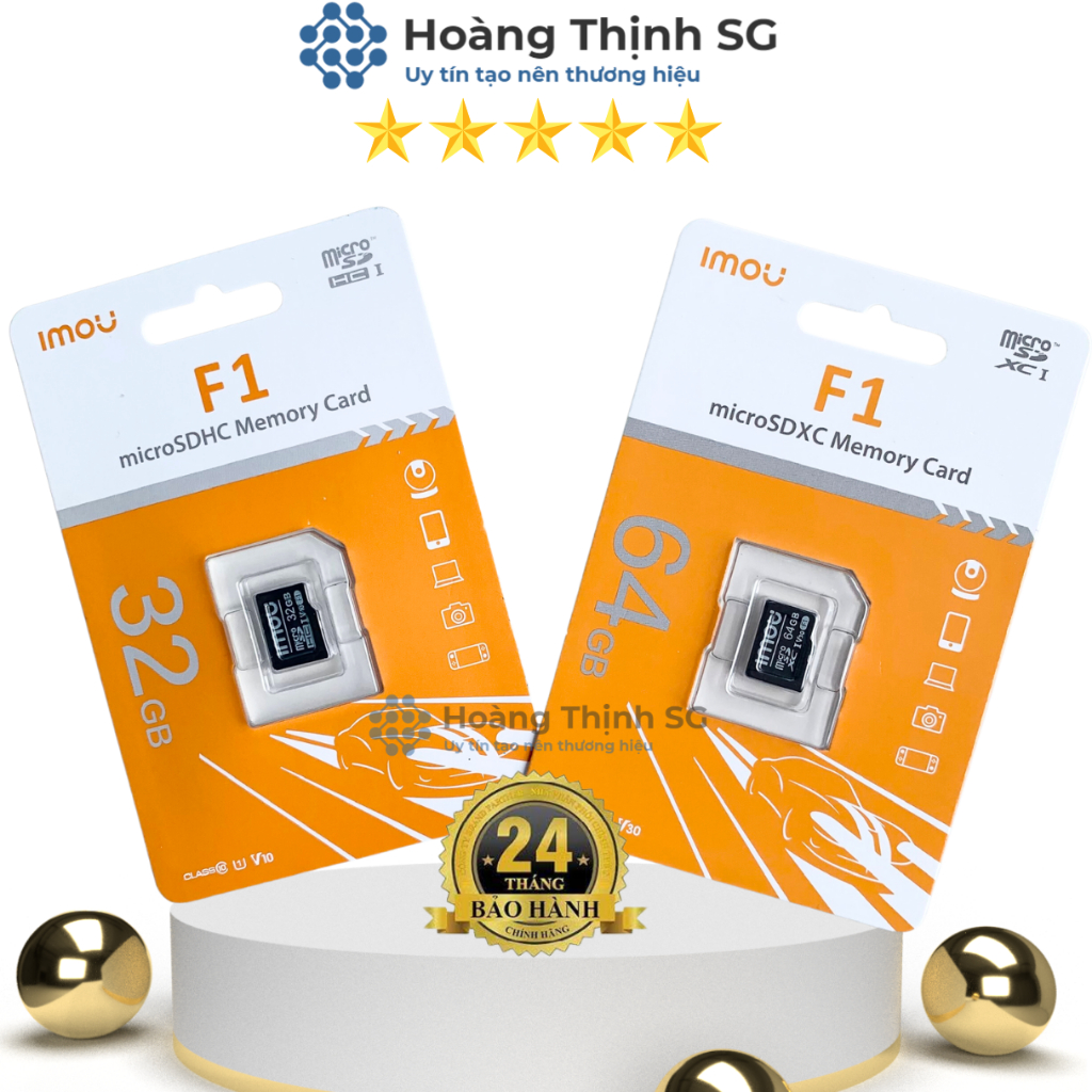 Thẻ nhớ 32GB/64GB MicroSD, thẻ nhớ IMOU 32GB-64GB F1 đọc 95Mb/s, Hàng chính hãng - Bảo hành 2 năm - Hoàn Thịnh SG