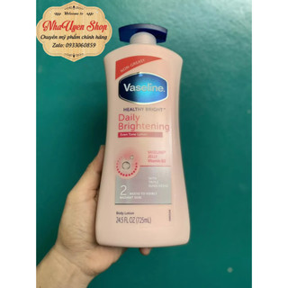 Kem, sữa dưỡng thể VASELINE Healthy nâng tone cho da 725ml chính hãng