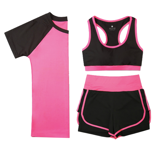 Set Áo Quần Thun Tay Ngắn Tập Gym Nữ Hidetse Sportslink