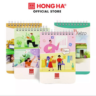 Sổ lò xo hồng hà bistro a6 200 trang