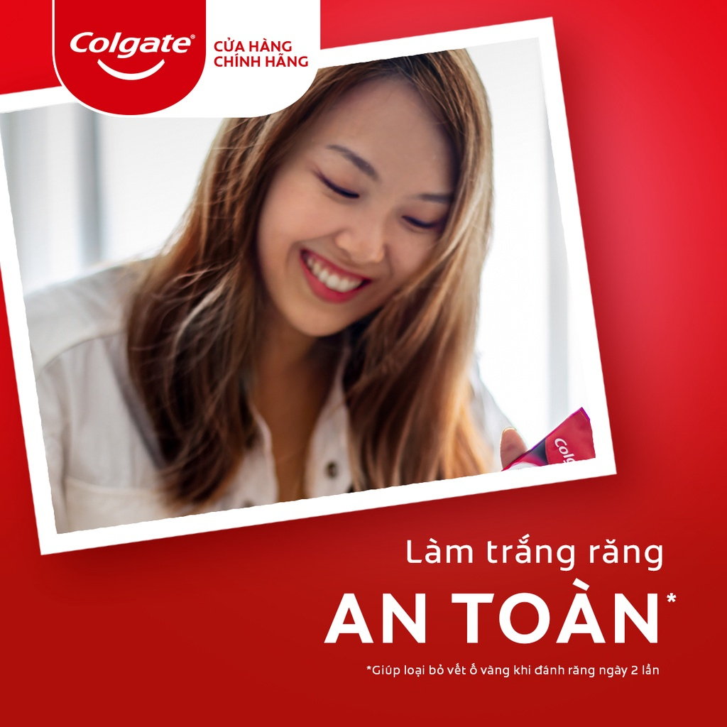 [HB Gift] Bộ 3 Kem Đánh Răng Colgate trắng răng Optic White từ enzyme hương đào 80g