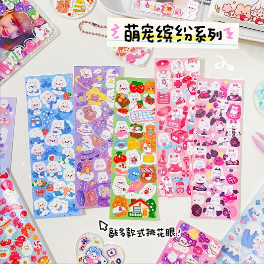 Túi 10 tờ Sticker Dễ Thương Dán Trang Trí Sổ Tay
