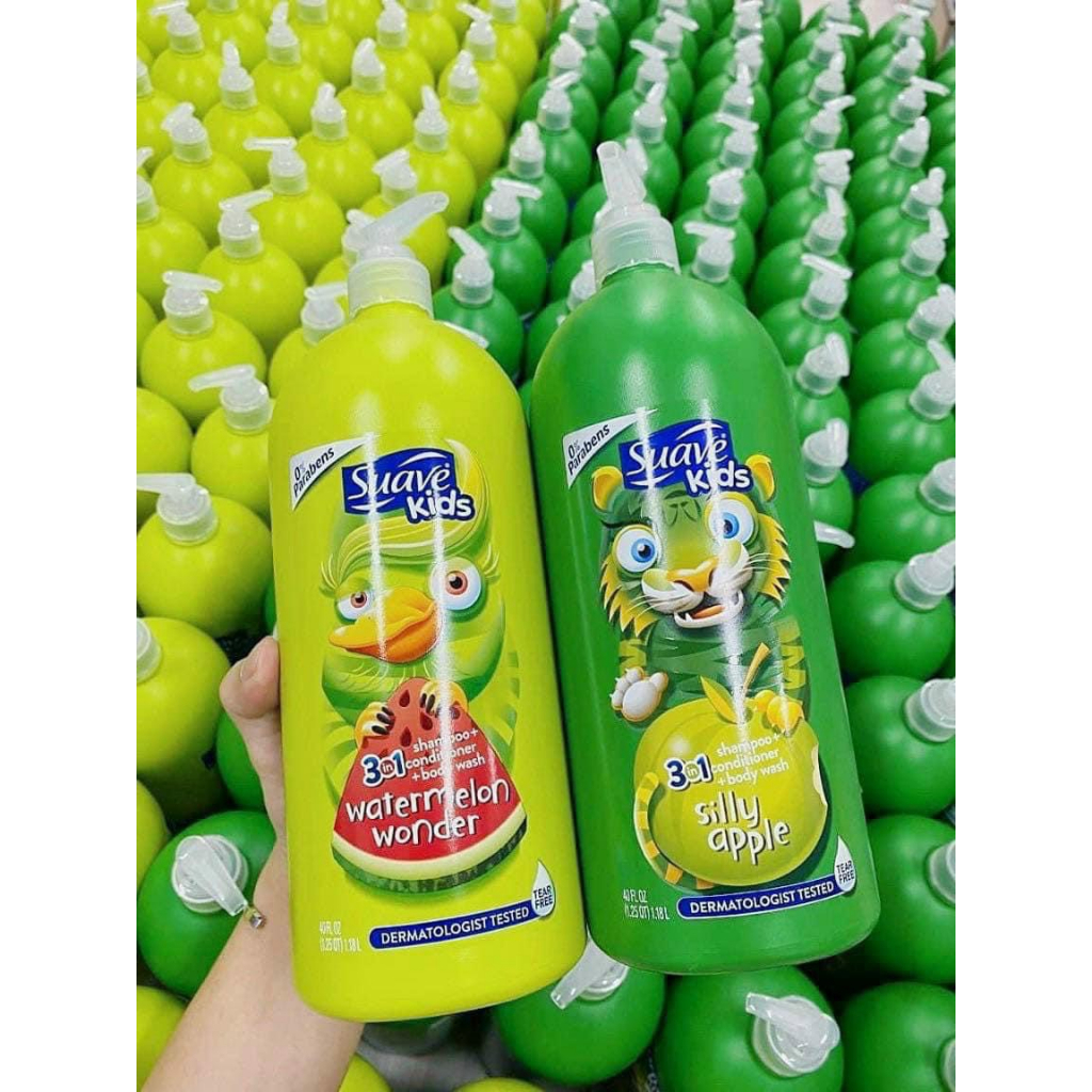 ( HN )Sữa tắm gội xả 3 in 1 Suave kids 532 ml