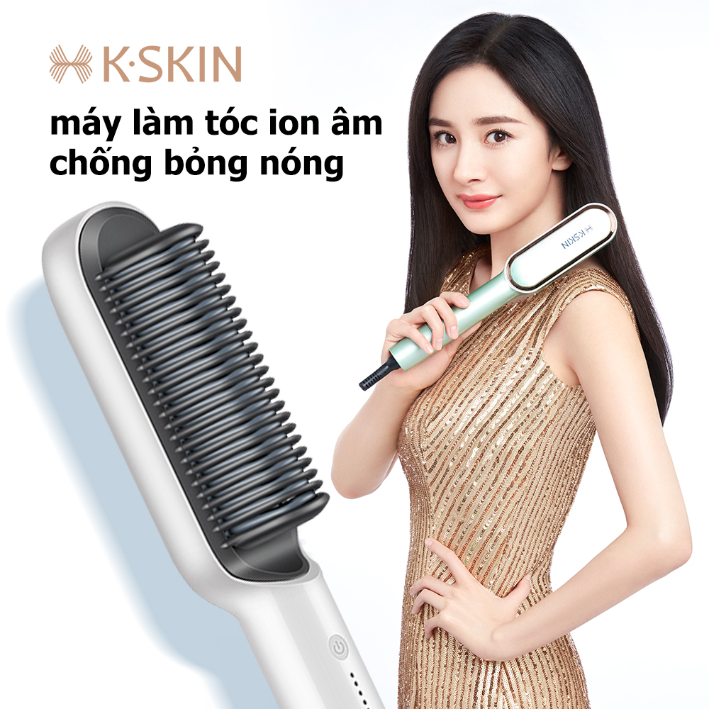 Máy duỗi tóc K.SKIN KD380 lược sắt mini di động