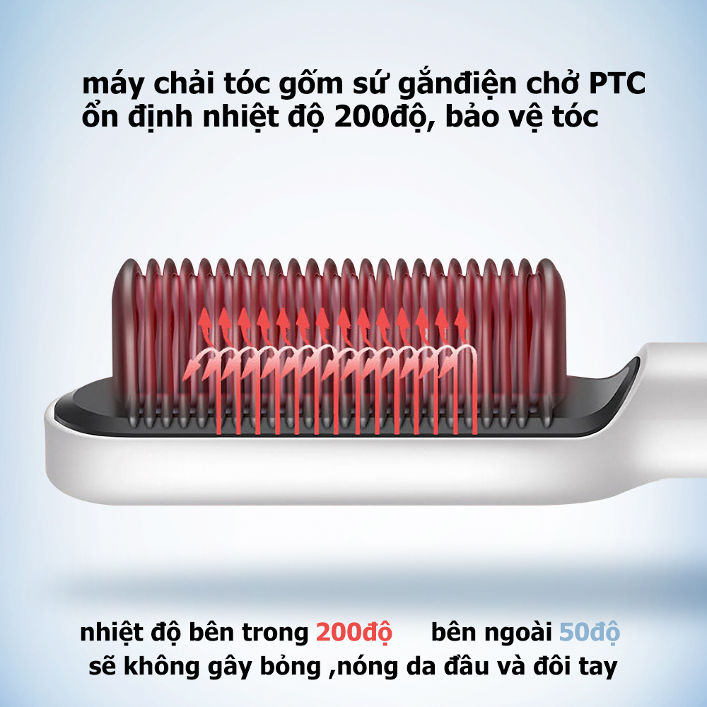 Máy duỗi tóc K.SKIN KD380 lược sắt mini di động