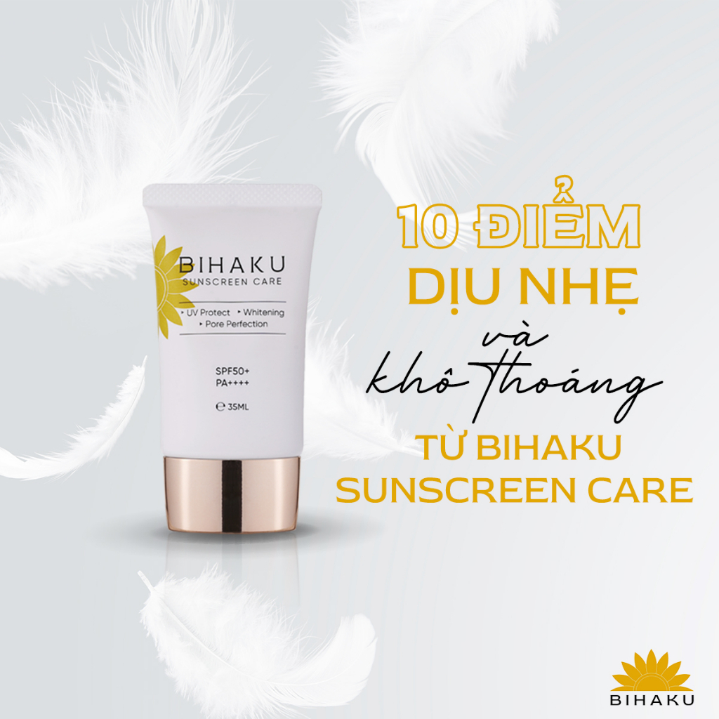 Bộ đôi dưỡng da sáng toàn diện và ngừa tia UV, lão hóa Bihaku Collagen 30v và Bihaku Sunscreen SPF50+, PA++++ 35ml