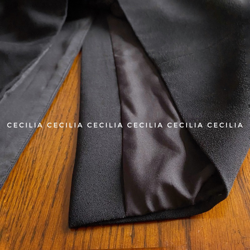 Chân váy bút chì midi JULIAN Set By CECILIA khuy đá - dài váy 70cm ngang bắp chân màu đen, nâu, trắng kem