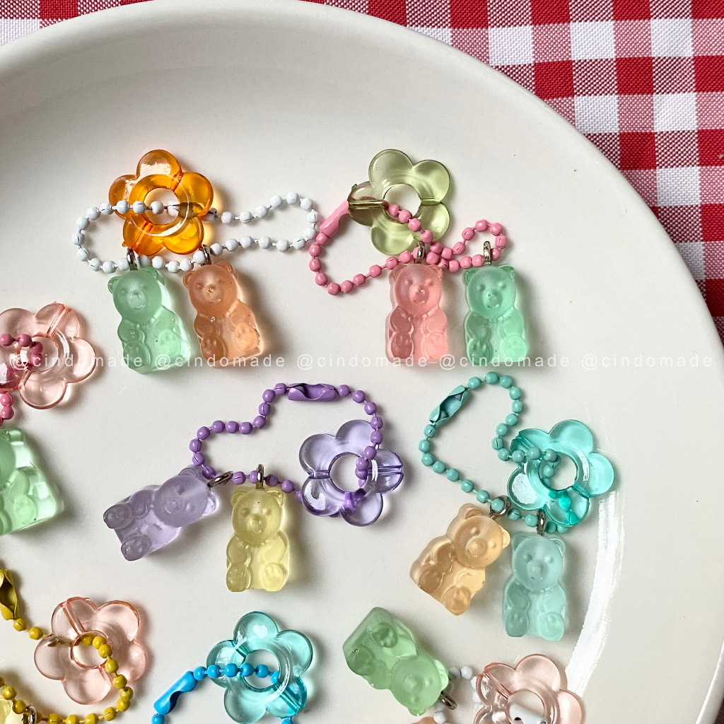 MÓC KHÓA KẸO DẺO GUMMY BEAR - RESIN KEYRING