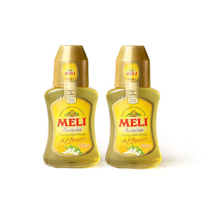 Combo Mật ong Meli Acacia Honing Miel Bỉ (250g/lọ)