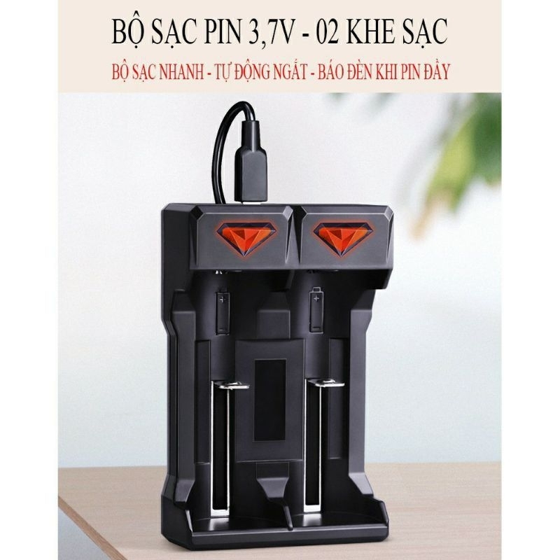 Pin sạc 18650 dung lượng 3000mAh và bộ sạc