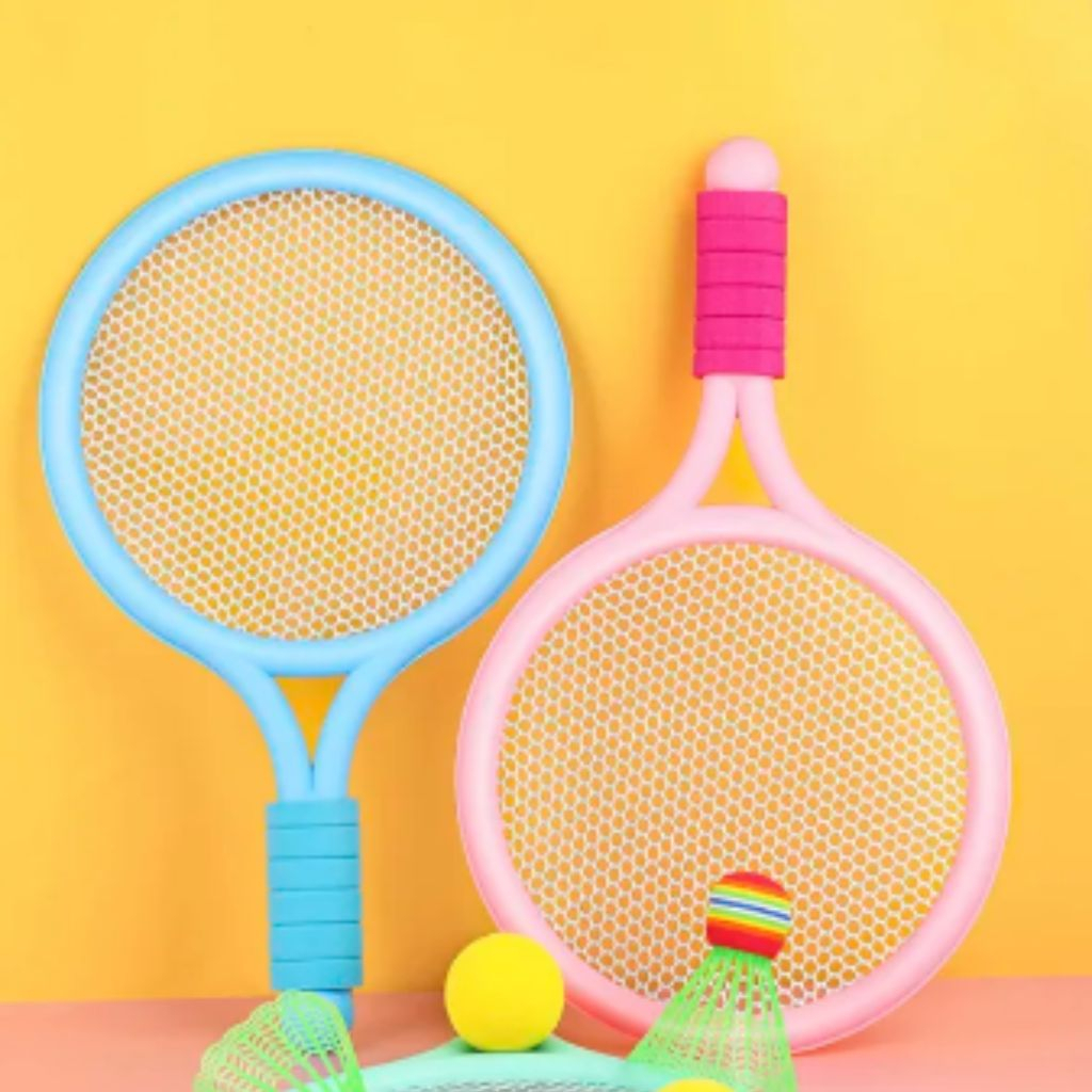 Vợt tennis vợt cầu lông cho bé, đồ chơi thúc đẩy khả năng vận động cho các bé.