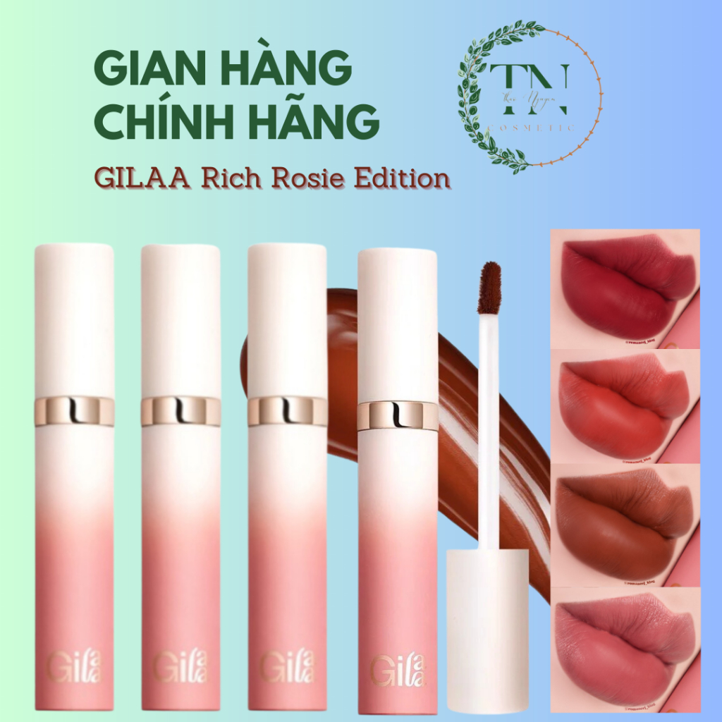 SON KEM LÌ GILAA LONG WEAR LIP CREAM RICH ROSE COLLECTION VER MỚI [5G]