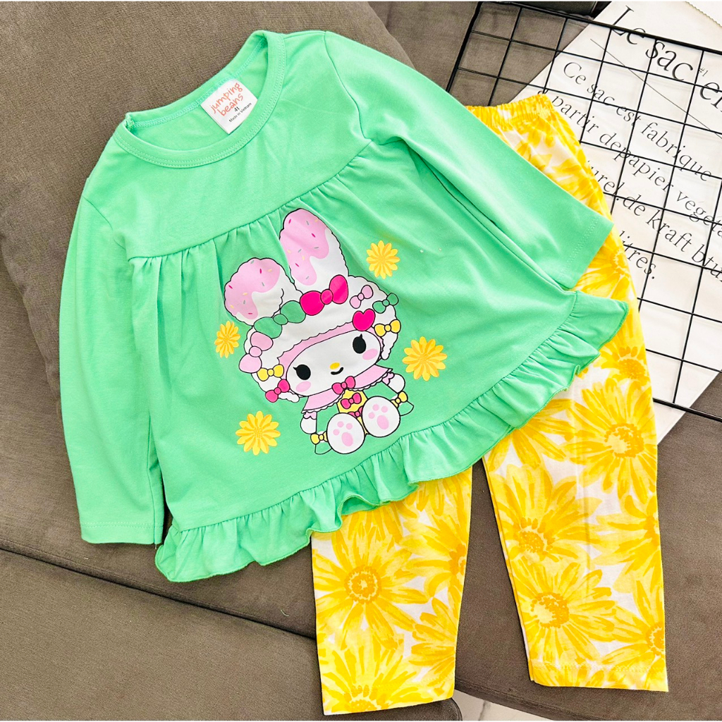 Bộ Babydoll Tay dài Quần dài chất Cotton xuất mềm đẹp  hoạt hình cho bé từ 10 - 23 ký - Quần áo trẻ em - Pikakid's