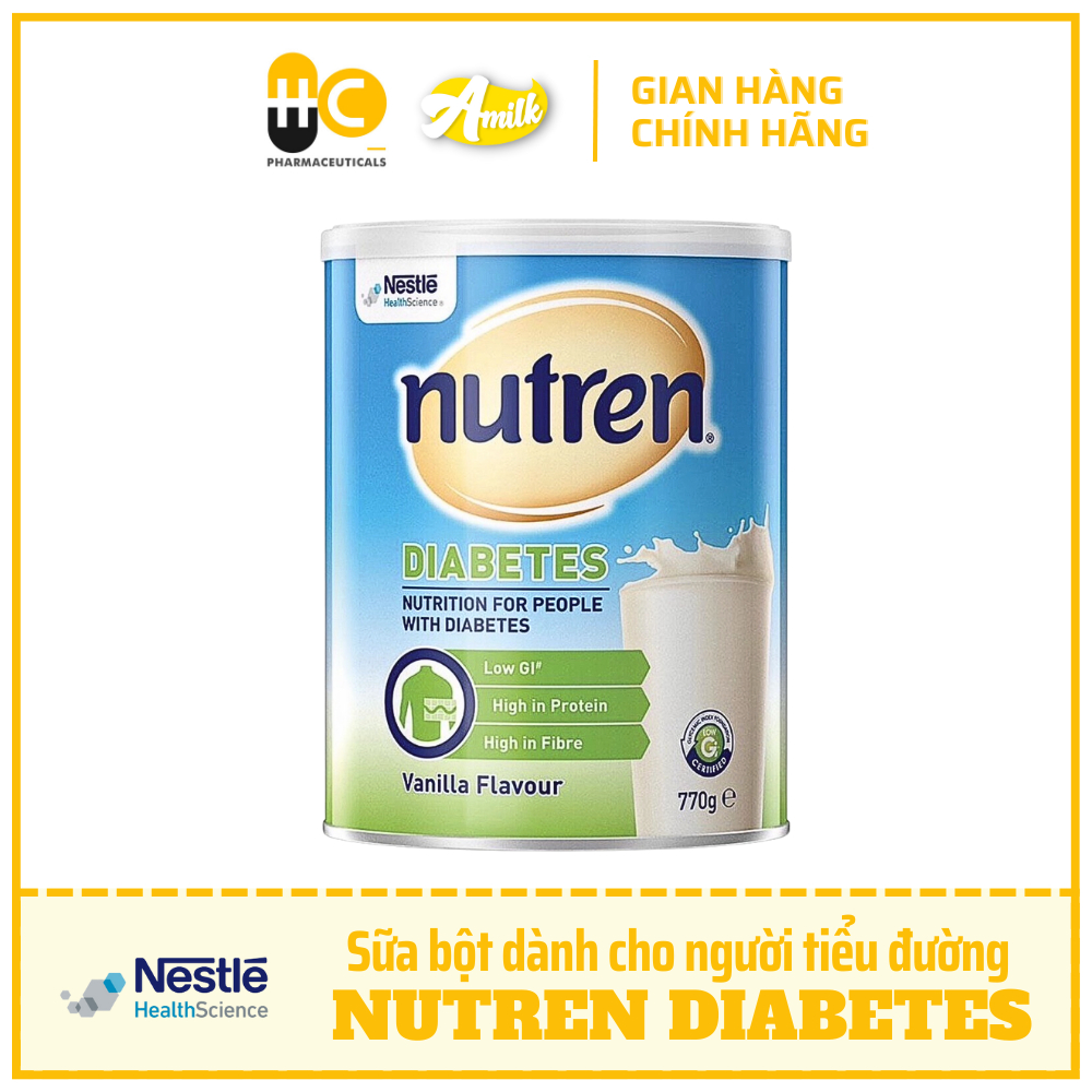 Sữa Bột Nestle Nutren Diabetes 770g Dành Cho Người Tiểu Đường Date 9/2023