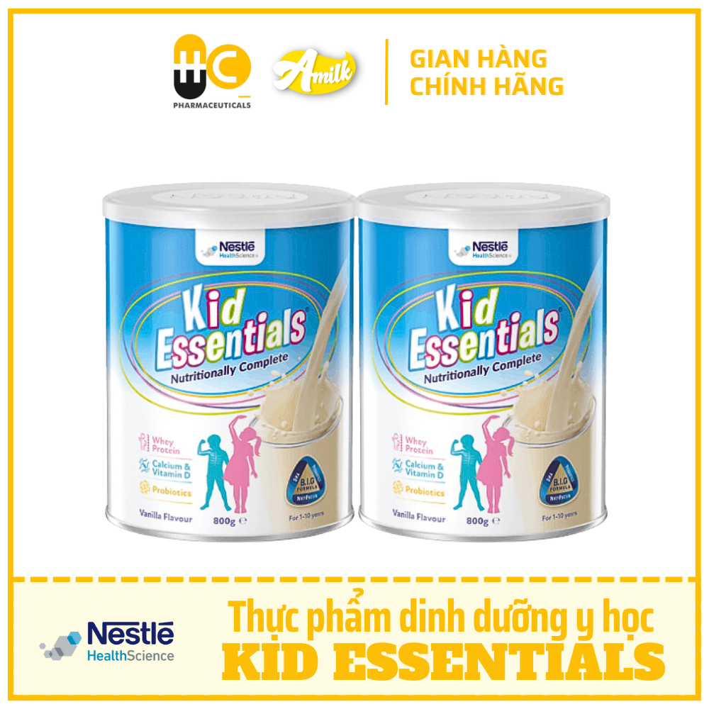 Combo 2 Lon Sữa Kid Essentials Cho Trẻ Biếng Ăn, Chậm Tăng Cân 800g [NHẬP KHẨU CHÍNH HÃNG]