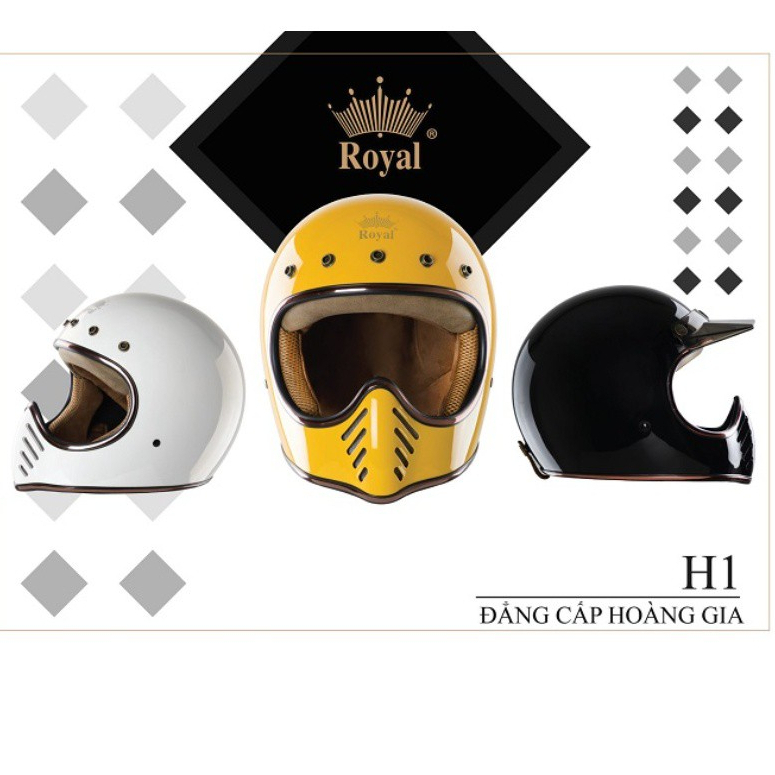 Mũ bảo hiểm Fullface Royal H1 cao cấp