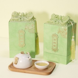 Hộp Long Ấn đựng trà sang trọng (cao 18cm, 9,5x12,5cm)