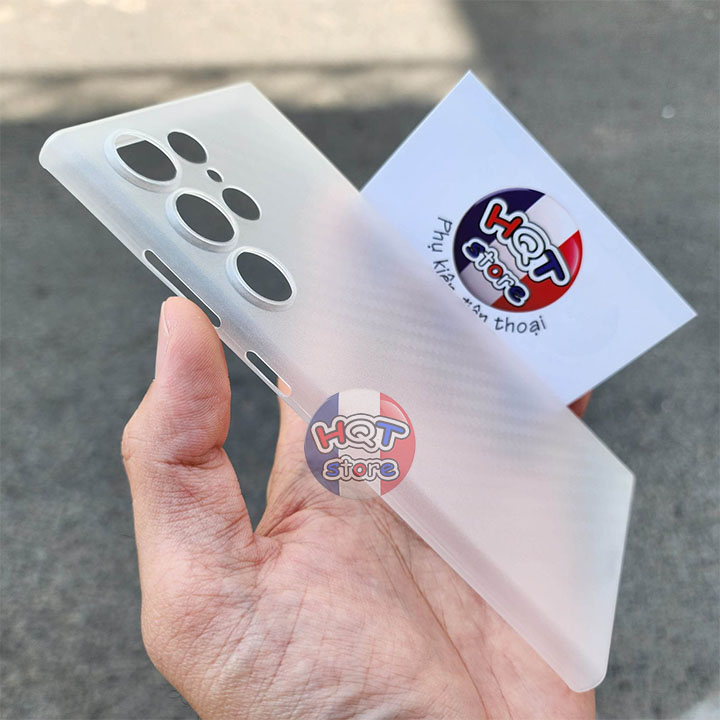 Ốp lưng siêu mỏng Ultra Slim 0.4mm  cho S23 Ultra nhám chống bám vân tay