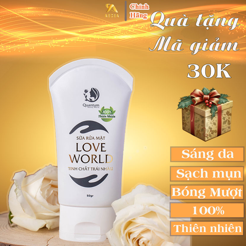 Sữa Rửa Mặt Ngừa Mụn Dưỡng Ẩm Cho Da Khô Da Dầu Trắng Da Tẩy Tế Bào Chết Cung Collagen Tinh Chất Trái Nhàu Love World