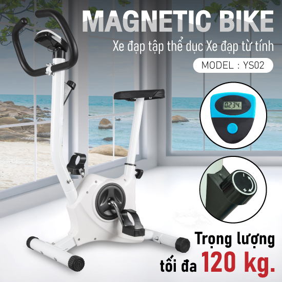 B&G Xe đạp tập thể dục tại nhà EXERCISE BIKE YS02 WHITE