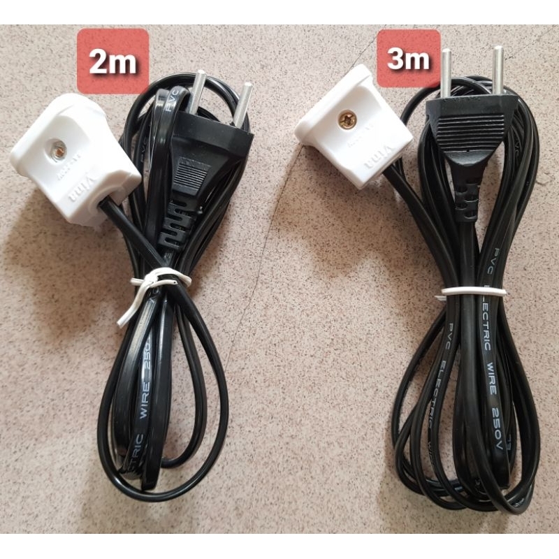 Dây điện ổ cắm ép sẵn phích cắm Max 100w dùng cho quạt, đèn, sạc ĐT...