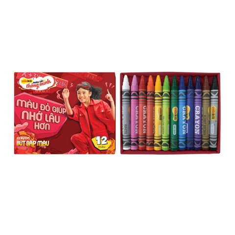 Sáp màu Colokit CR-C016, giúp bé sáng tạo, phát triển trí não, đầy đủ các màu cơ bản thích hợp vẽ, tô