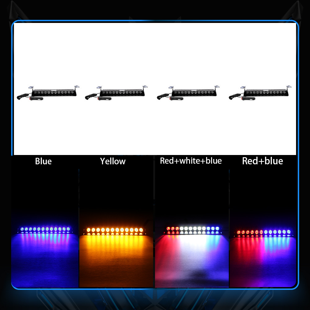 Đèn police chớp xanh đỏ, gắn kính lái cho xe cảnh sát, xe ưu tiên, cảnh báo khẩn cấp S12 12 Led 12V - FLASHING KING