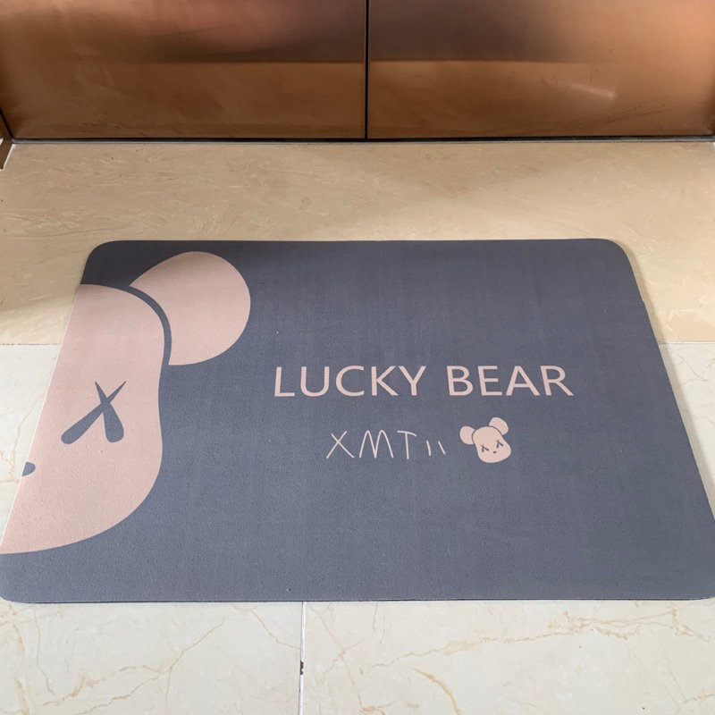 Thảm lau chân HÀNG CAO CẤP thảm chùi chân silicon siêu thấm nước hoạ tiết Thương Hiệu sang trọng - CH117