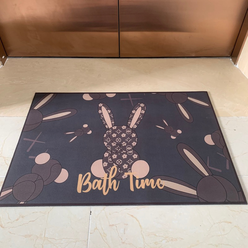 Thảm lau chân HÀNG CAO CẤP thảm chùi chân silicon siêu thấm nước hoạ tiết Thương Hiệu sang trọng - CH117