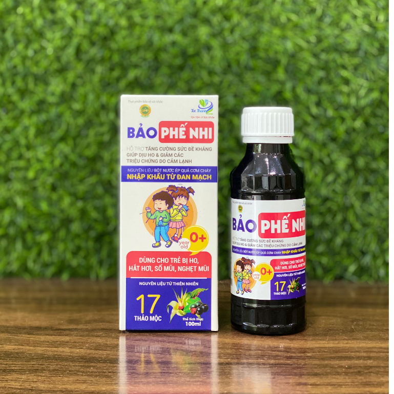 Siro ho Bảo Phế Nhi Tất Thành Pharma dùng cho trẻ hắt hơi, sổ mũi 100ml