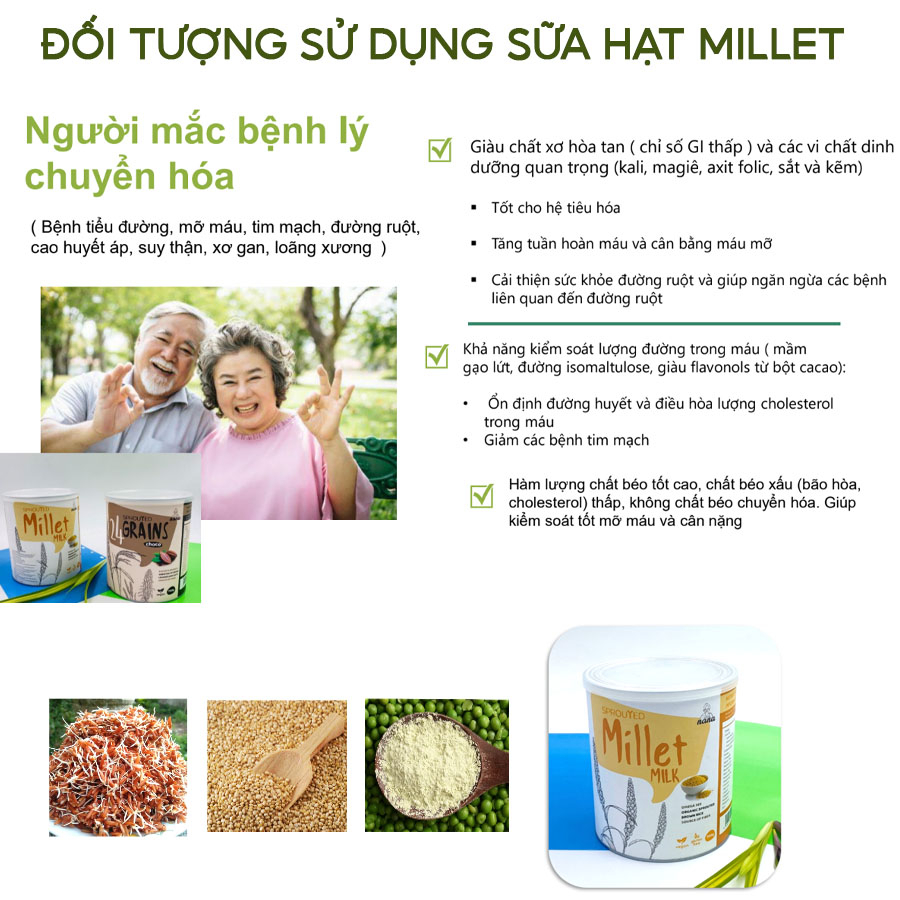 Sữa Hạt Thực Vật Hữu Cơ Millet Vị Gạo Hộp 700g - Miwako Việt Nam