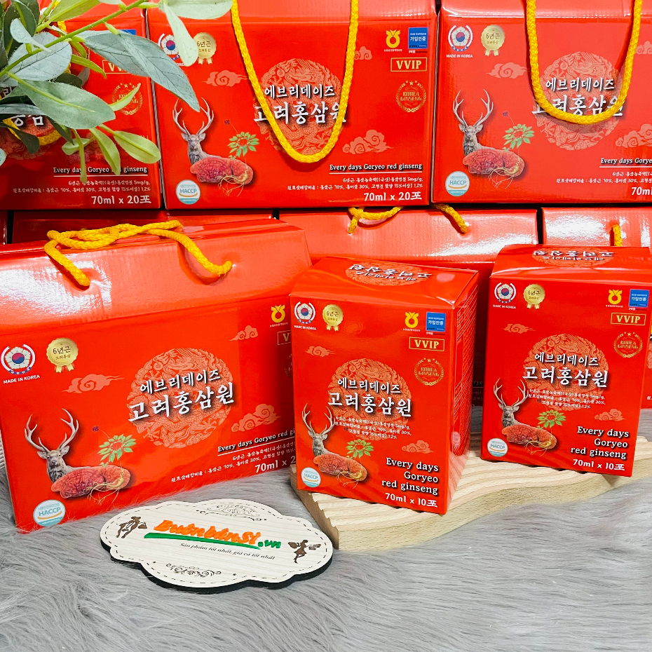 Nước Hồng Sâm Linh Chi Nhung Hươu 70ml x 20 Gói Hàn Quốc