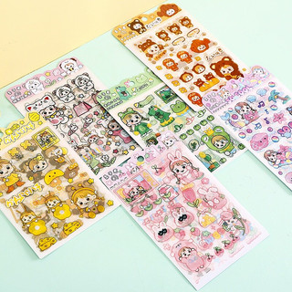 Bộ 4 tấm sticker hình dán chống thấm cô bé siêu xinh