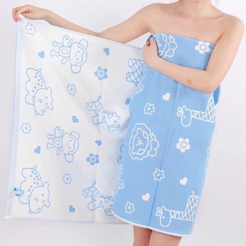 Khăn tắm có mũ cho bé khăn choàng tắm cotton khăn tắm xô đồ dùng cho bé