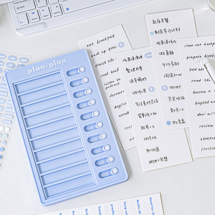 Bảng Ghi Chú Kế Hoạch Hàng Ngày Kèm Giấy Và Sticker Vô Cùng Tiện Lợi