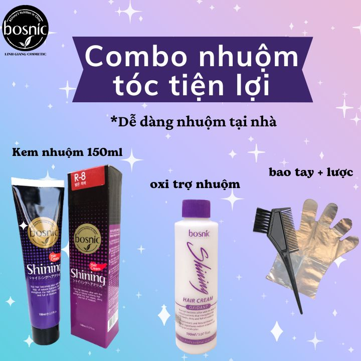 GR5.64 (NÂU ĐỎ ĐỒNG) - NHUỘM THẢO DƯỢC MÀU THỜI TRANG BOSNIC 150ML