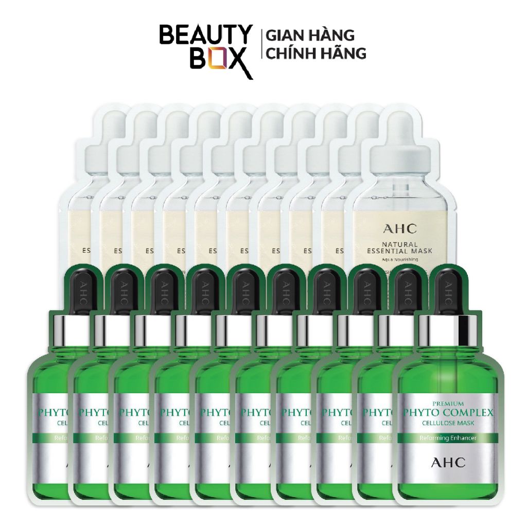 Combo 20 Mặt Nạ AHC (Mặt Nạ Giấy Làm Mềm Da,Mặt Nạ Giấy Làm Dịu Phục Hồi Da) 27ml