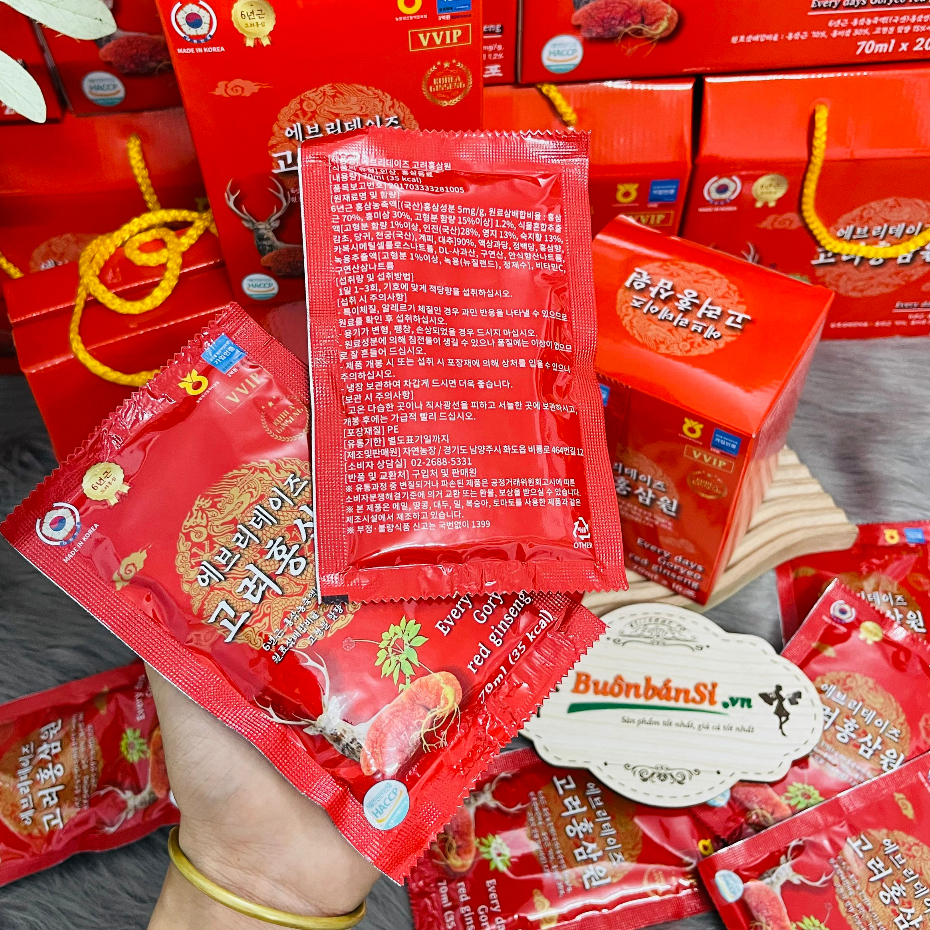 Nước Hồng Sâm Linh Chi Nhung Hươu 70ml x 20 Gói Hàn Quốc