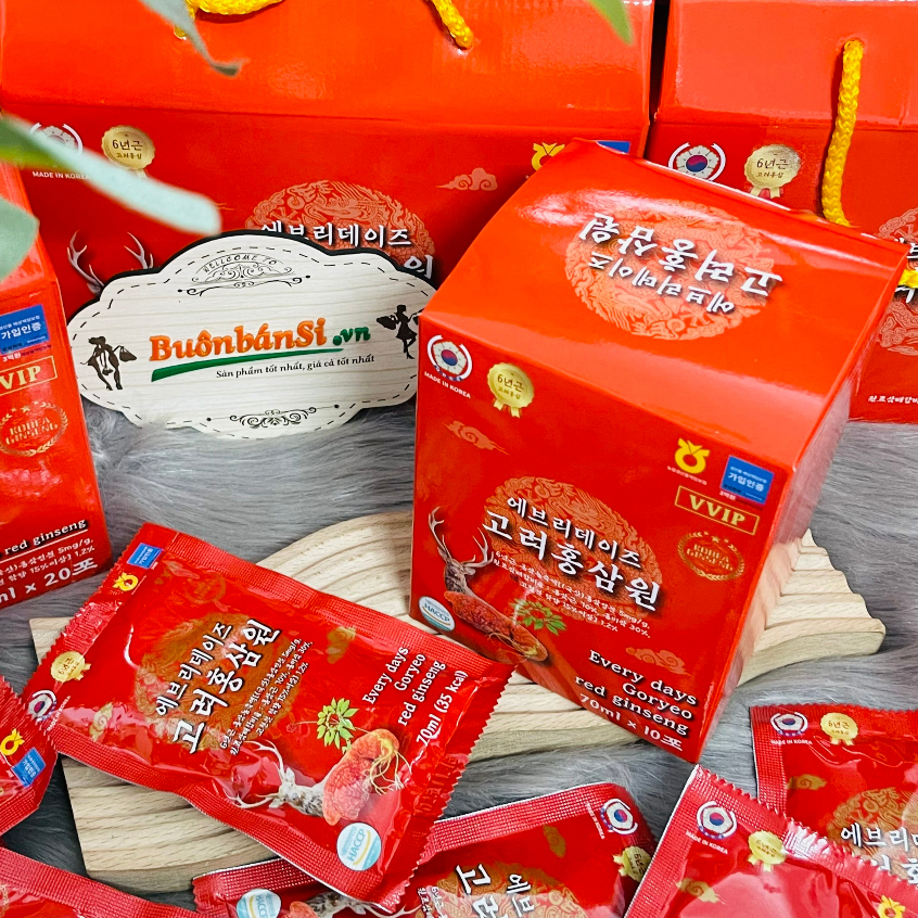 Nước Hồng Sâm Linh Chi Nhung Hươu 70ml x 20 Gói Hàn Quốc