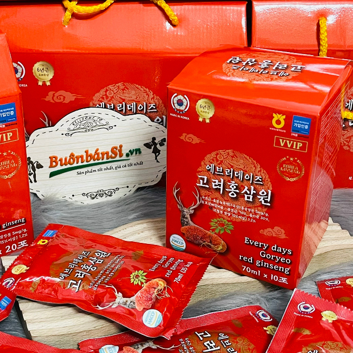 Nước Hồng Sâm Linh Chi Nhung Hươu 70ml x 20 Gói Hàn Quốc